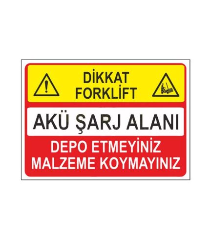 Dikkat Forklift Akü Şarj Alanı