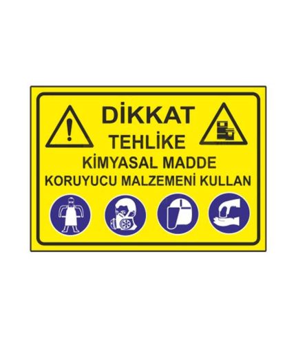 Dikkat Koruyucu Malzemeni Kullan Levhası