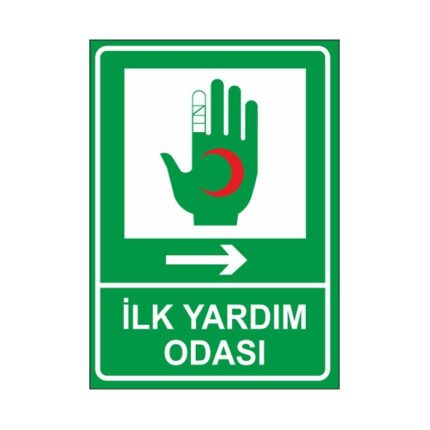 İlk Yardım Odası Sağ Ok Levhası