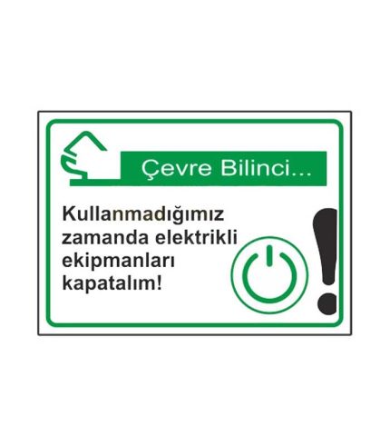 Kullanmadığımız Zaman Elektrik Ekipmanlarını Kapatalım