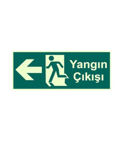 Yangın Çıkışı Levhası Fotolümen Sol Ok